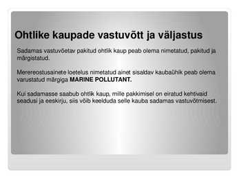 Ohtlike ainete vedu #9