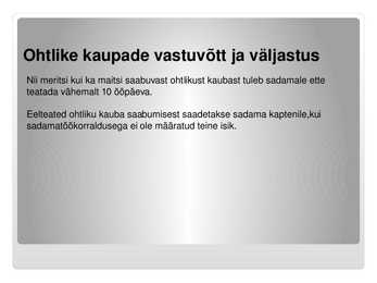 Ohtlike ainete vedu #10