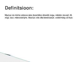 Mustus ja selle liigid #2
