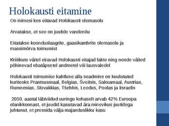 Powerpoint esitlus HOLOKAUST #10