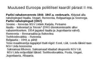 Rahvusvahelised suhted pärast Teist maailmasõda #3