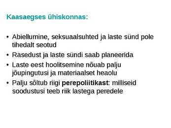 SÜNDIMUST JA SUREMUST MÕJUTAVAD TEGURID #5