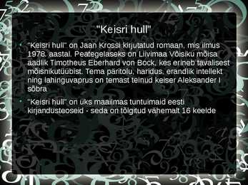Eesti kirjandus maailmas #3