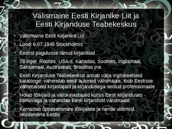 Eesti kirjandus maailmas #6