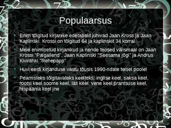 Eesti kirjandus maailmas #7