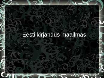 Eesti kirjandus maailmas