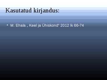 Eesti keele kujunemine #18