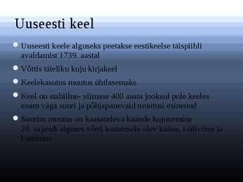 Eesti keele kujunemine #8