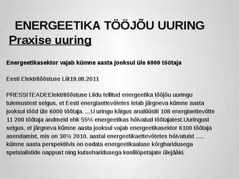 Energeetika #13