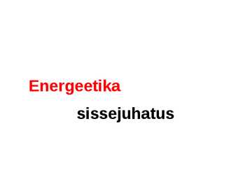 Energeetika