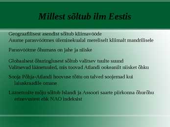 Tänane ilm Eestis-Euroopas ja maailmas #11
