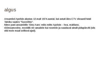 Ansambel Apelsin #2