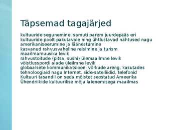 Kultuuriline globaliseerumine #3
