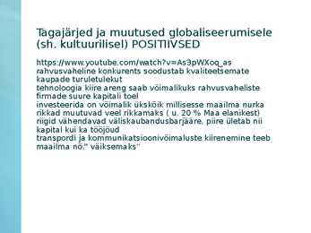 Kultuuriline globaliseerumine #23