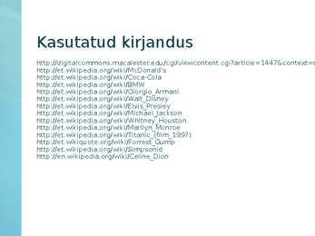 Kultuuriline globaliseerumine #25