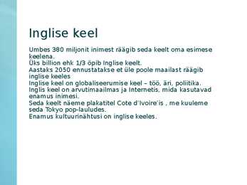 Kultuuriline globaliseerumine #4