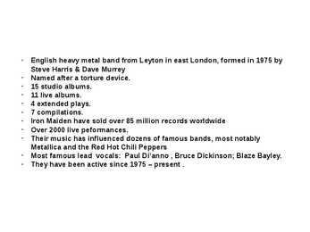 Esitlus Iron Maiden ist #2