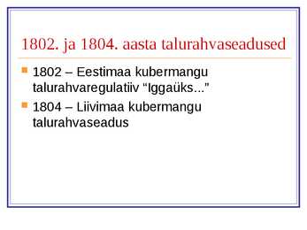 Esitlus-Pärisorjuse kaotamine #5
