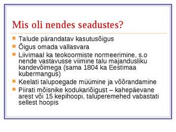 Esitlus-Pärisorjuse kaotamine #6