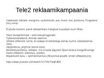 Tarbijakäitumine #10
