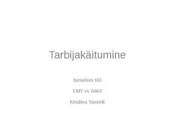 Tarbijakäitumine