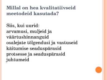 Kvalitatiivne uurimus #4