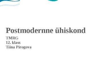 Postmodernne ühiskond