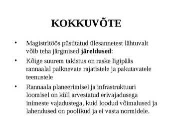 LIIKUMISPUUDEGA INIMESTE VÕIMALUSED AVALIKES RANDADES STROOMI RANNA NÄITEL #17