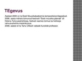 Helena Tulve - esitlus #4