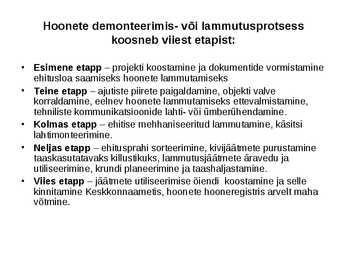 Hoonete lammutamine #2