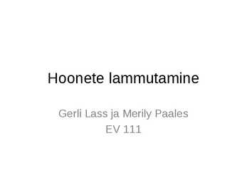 Hoonete lammutamine
