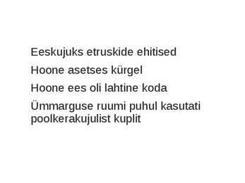 Rooma kokkuvõte #2