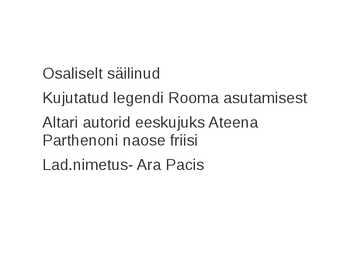 Rooma kokkuvõte #7