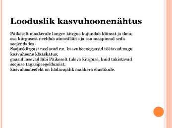 Kasvuhooneefekt ja kliimamuutused #2