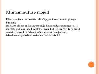 Kasvuhooneefekt ja kliimamuutused #11