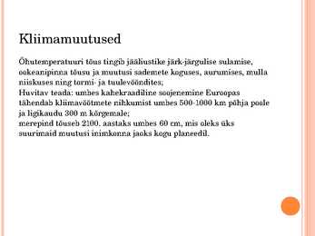 Kasvuhooneefekt ja kliimamuutused #12