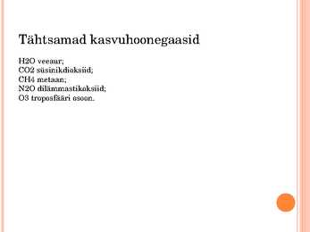 Kasvuhooneefekt ja kliimamuutused #3
