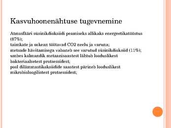 Kasvuhooneefekt ja kliimamuutused #5