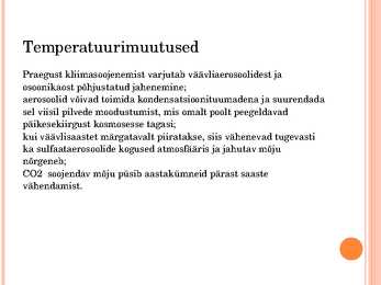 Kasvuhooneefekt ja kliimamuutused #9