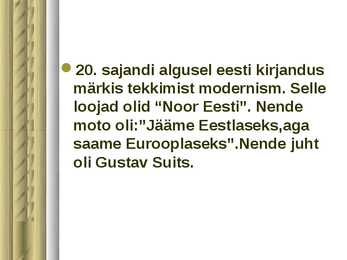 Kirjanduse areng eestis #5
