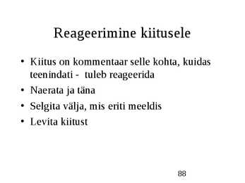 Klienditeenindus ja teeninduskultuur #88