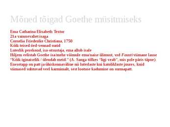 Noore Wertheri kannatused- taustad #3