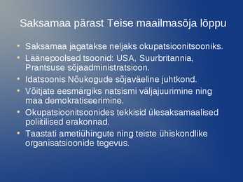 Saksamaa pärast Teise maailmasõja lõppu #2