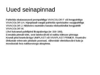 Seinte värvimine #2