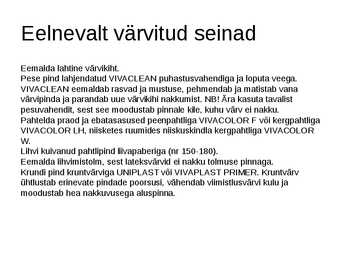 Seinte värvimine #3