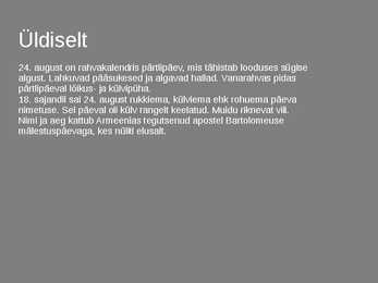 Pärtlipäev #2