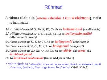 Keemilised elemendid #3