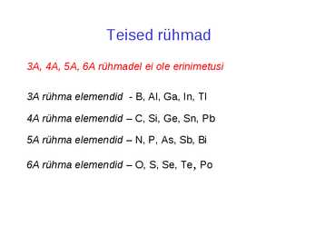 Keemilised elemendid #4
