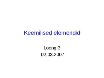 Keemilised elemendid