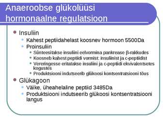 Süsivesikute ainevahetus ja labordiagnostika #11